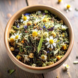Fireloose-herbal-tea blend-with-dried-linden flowers